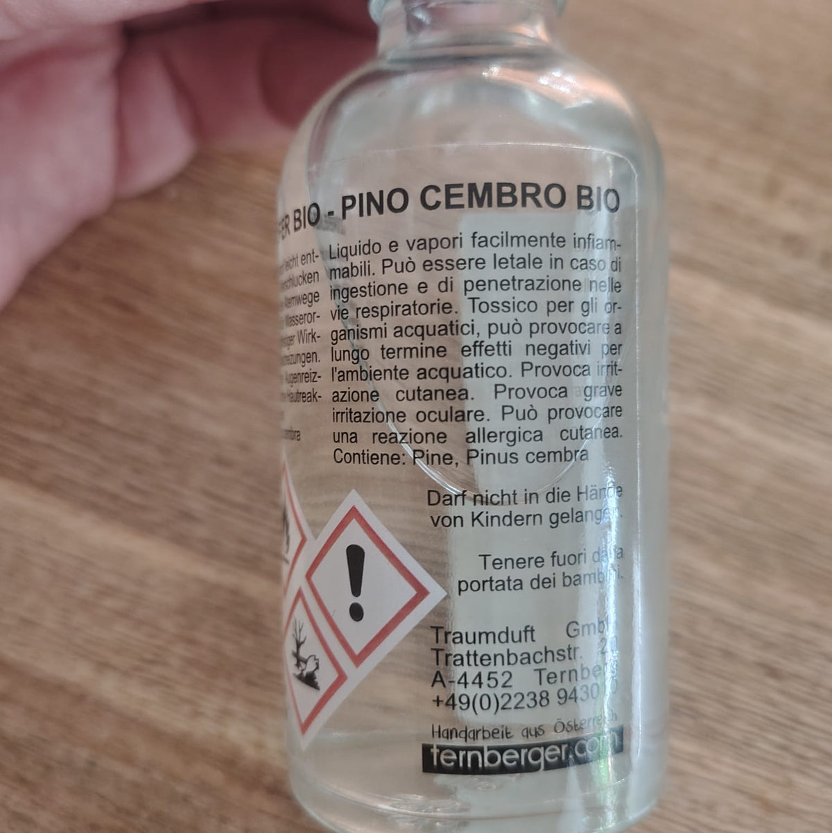 Duftspender Zirbenholz mit Bio-Lösung – Natürlicher Raumduft Zirbe