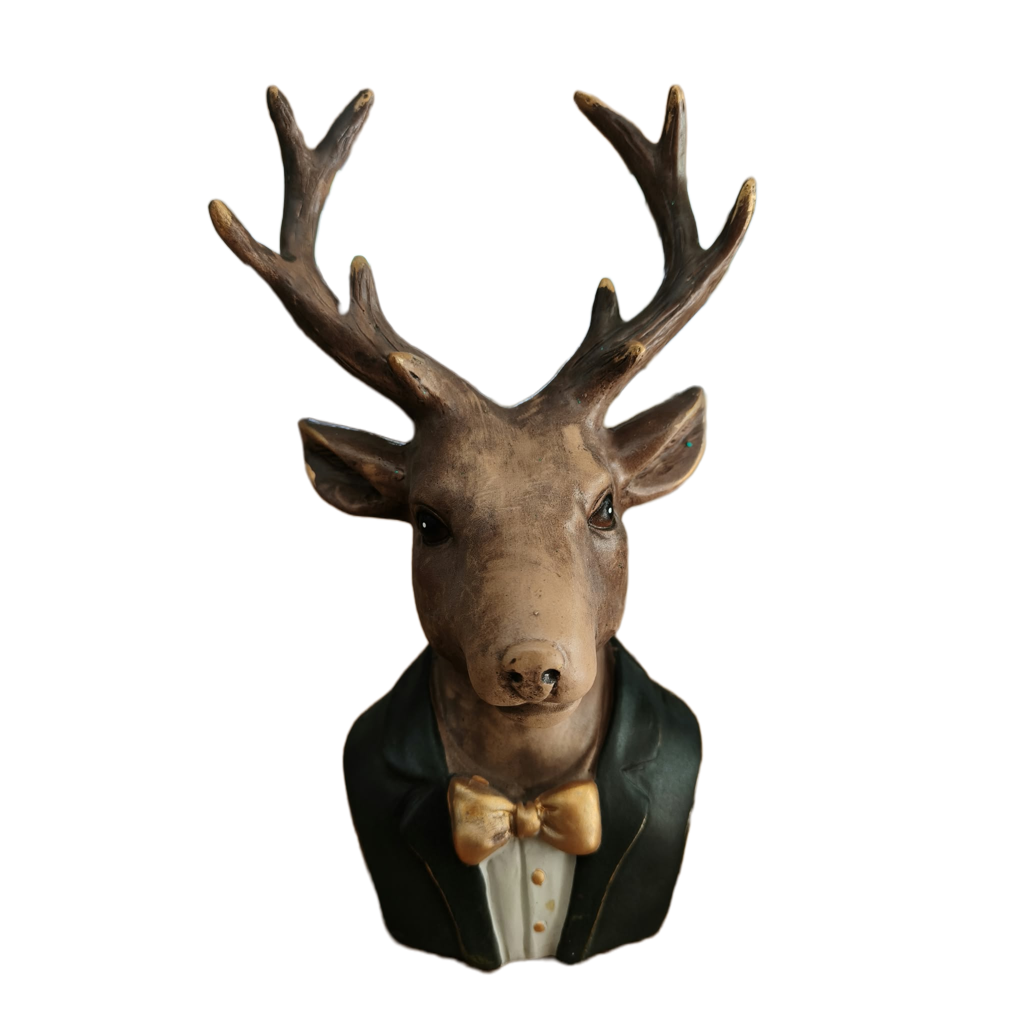 Hirsch-Büste Señor Lopez – Edle Hirsch-Skulptur im Gentleman-Look