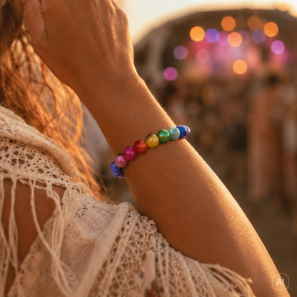 Perlenarmband Farbenspiel – ca 12 mm | Bunte Perlen