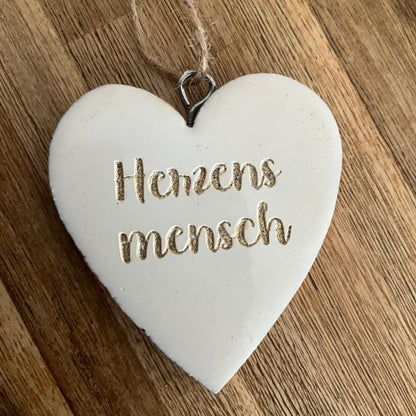 Dekoherz mit Spruch – Herzanhänger zum Aufhängen