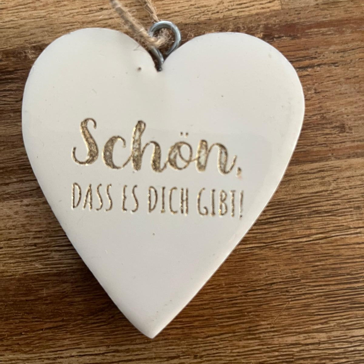 Dekoherz mit Spruch – Herzanhänger zum Aufhängen