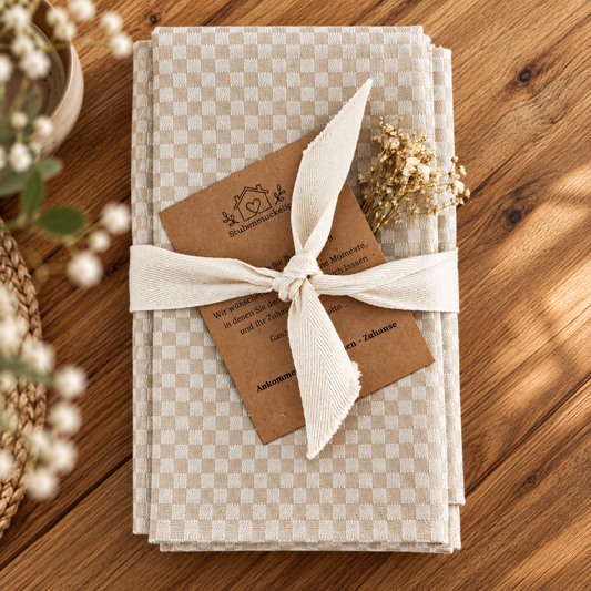 Geschirrhandtuch Geschenkeset 3er kariert ca 51 x 71 cm 100 % Baumwolle