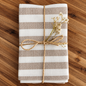 Geschirrtücher 3er Set Streifenlook in weiß beige — 100 % Baumwolle ca 50x70 cm