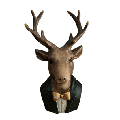 Hirsch-Büste Señor Lopez – Edle Hirsch-Skulptur im Gentleman-Look
