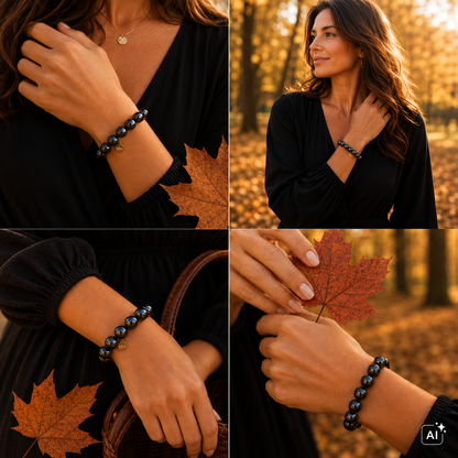 Perlenarmband – elastisch in 2 verschiedenen Farben (ca 12 mm)