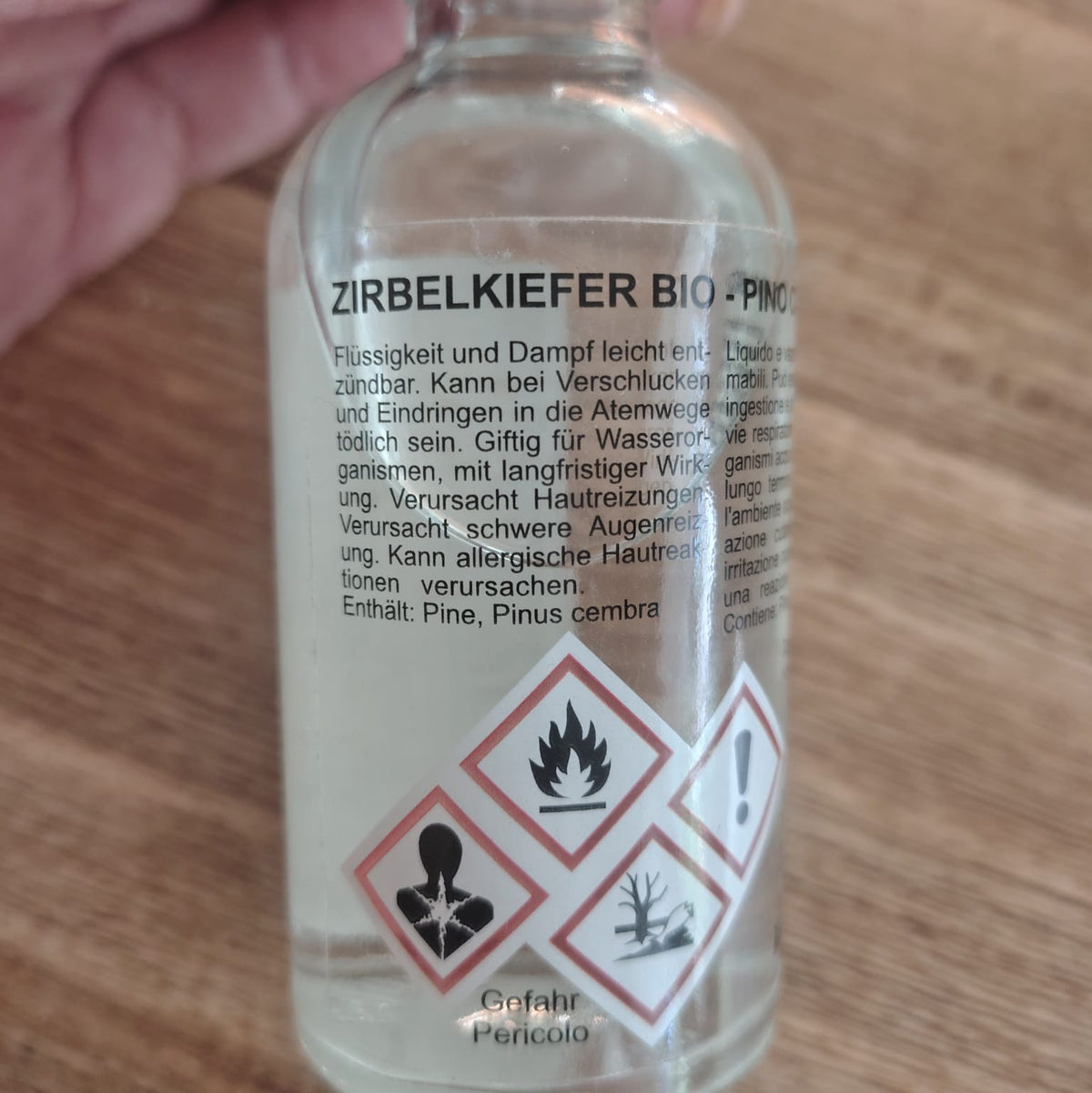Duftspender Zirbenholz mit Bio-Lösung – Natürlicher Raumduft Zirbe
