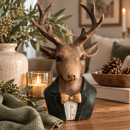 Hirsch-Büste Señor Lopez – Edle Hirsch-Skulptur im Gentleman-Look