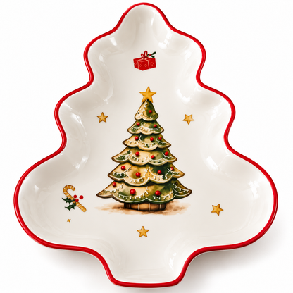 Weihnachtsschale Tannenbaum – Nostalgische Dekoration-Keramikschale