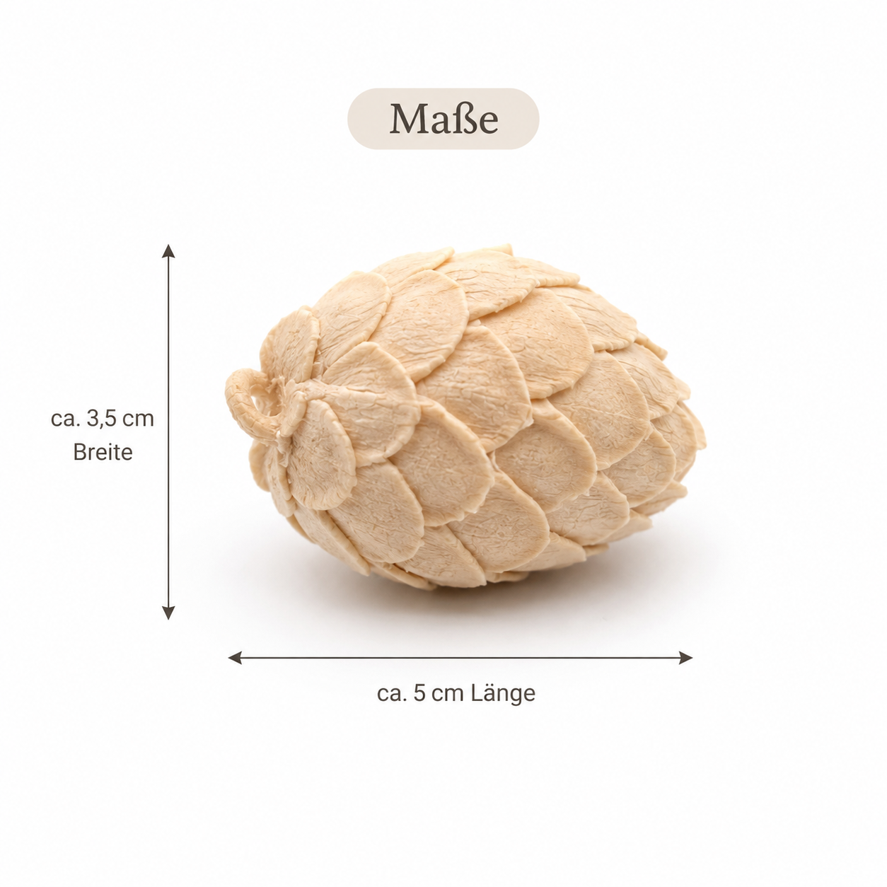 Holzdeko Zirbenzapfen aus Zirbenholz – 5 cm, natürliche Dekoration