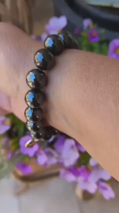 Perlenarmband – elastisch in 2 verschiedenen Farben (ca 12 mm)